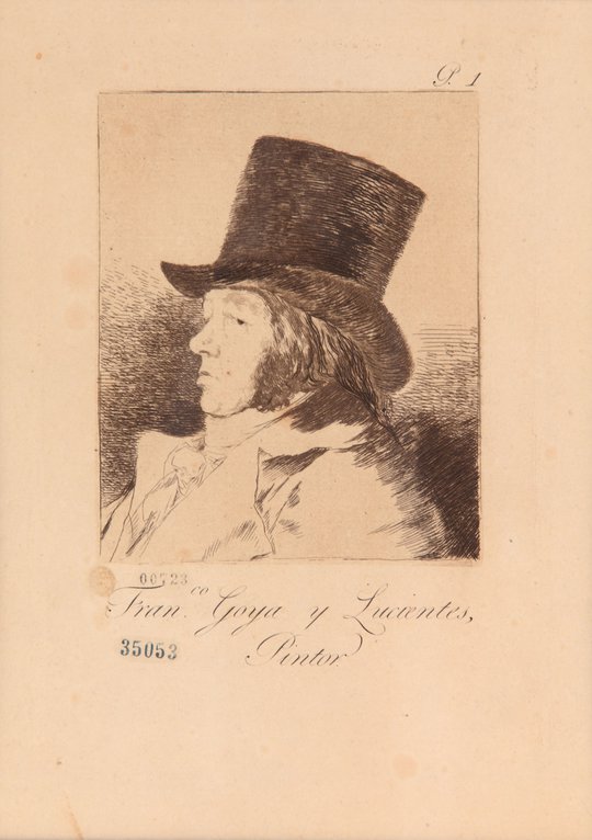 Francisco de Goya y Lucientes, Painter (Self-Portrait) (Caprichos series)